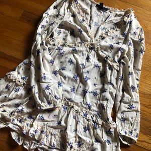 Forever 21 Floral White Mini Dress